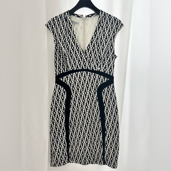 KAY UNGER NY geometric print career DRESS - Picture 3 of 5